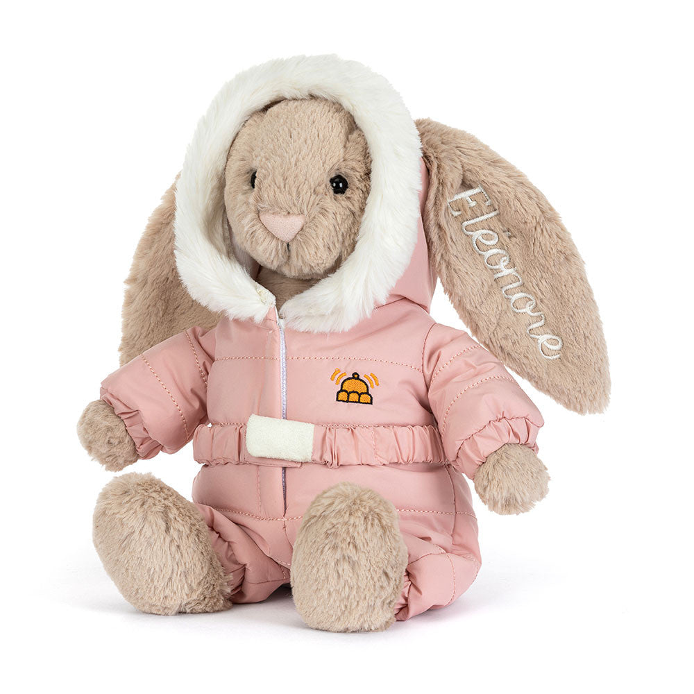 Personalised Bashful Bunny 'Snow Suit'